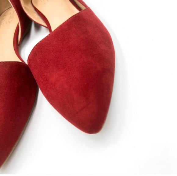 New Anastasia Red Suede Tamara Naturalizer D'orsay Loafer Flats Comfort - Picture 4 of 8